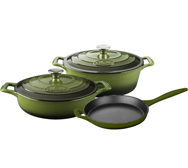 La Cuisine Oval Pro Enameled Cast Iron 5Piece Cookware Set & Reviews